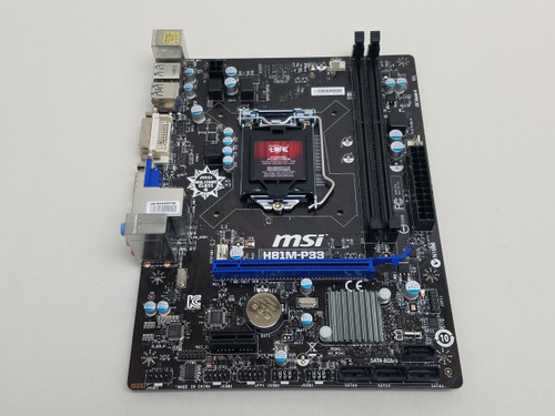 Lot of 2 MSI H81M-P33 LGA 1150 DDR3 SDRAM Desktop Motherboard