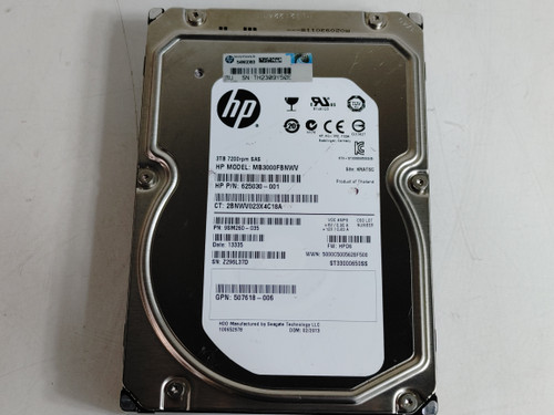 Seagate HP ST33000650SS 3 TB SAS 2 3.5 in Drive