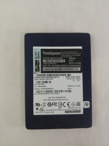 Micron Lenovo MTFDDAK960TDC 960 GB SATA III 2.5 in Solid State Drive