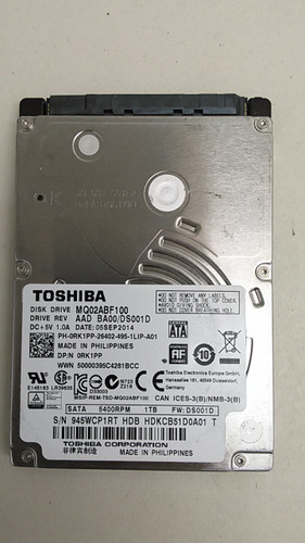 Toshiba MQ02ABF100 1 TB 2.5 in SATA III Laptop Hard Drive