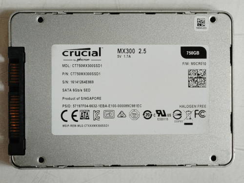Crucial MX300 CT750MX300SSD1 750 GB SATA III 2.5 in Solid State Drive