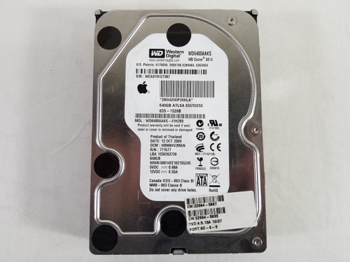 Western Digital Apple WD6400AAKS 640 GB SATA II 3.5 in Hard Drive