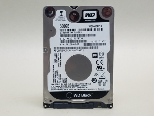 Lot of 5 Western Digital WD Black WD5000LPLX 500 GB 2.5 in SATA III Hard Drive