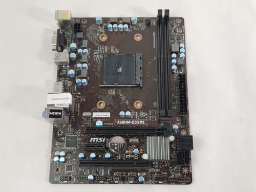 Lot of 2 MSI A68HM-E33 V2 AMD Socket FM2+ DDR3 SDRAM Desktop Motherboard