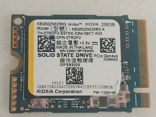 Toshiba KBG50ZNS256G 256 GB NVMe 30mm Solid State Drive