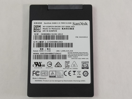 SanDisk SD8SB8U-512G-1122 X400 512 GB 2.5 in SATA III Solid State Drive