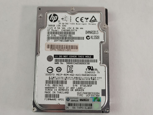 Hitachi HP C15K600 HUC156030CSS204 300 GB 2.5" SAS 3 Enterprise Drive