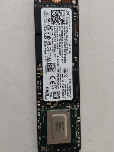 Lot of 2 Micron 2300 MTFDHBA256TDV 256 GB NVMe 80mm SSD