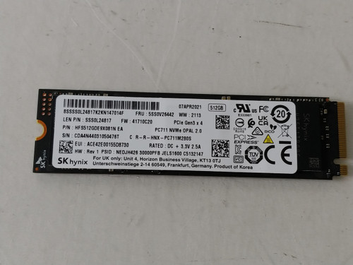 SK Hynix HFS512GDE9X081N 512 GB NVMe 80mm SSD