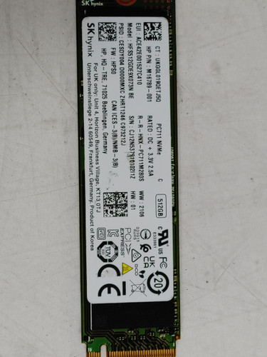 Lot of 5 SK Hynix PC711 HFS512GDE9X073N 512 GB NVMe 80mm Solid State Drive