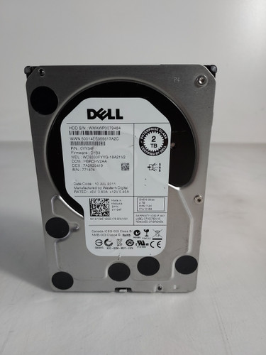Western Digital Dell WD2000FYYG 2 TB SAS 2 3.5" Enterprise Hard Drive
