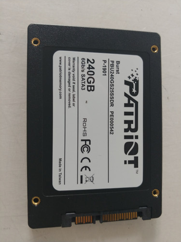 Lot of 2 Patriot  Burst PBU240GS25SSDR 240 GB SATA III 2.5 in SSD