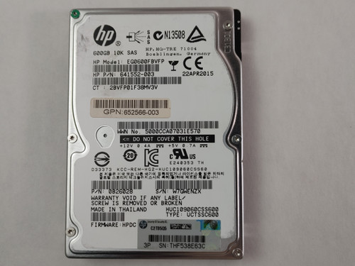 Lot of 10 Hitachi HP HUC109060CSS600 600 GB SAS 2 2.5 in Enterprise Drive