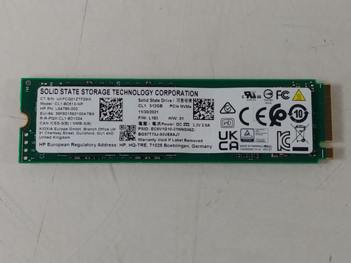 Lot of 2 Liteon CL18D512 512 GB NVMe 80mm SSD