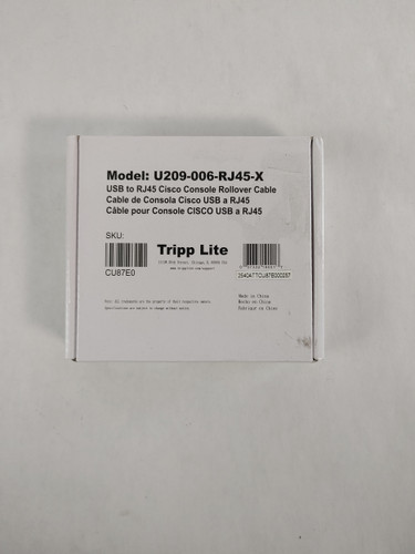 New Tripp Lite U209-006-RJ45-X USB To RJ45 Cisco Console Rollover Cable Open Box