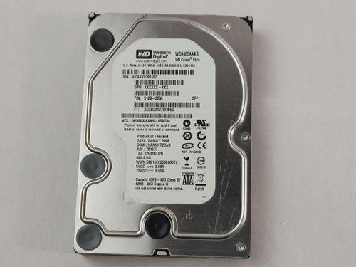 Lot of 2 Western Digital Caviar SE WD6400AAKS 640 GB 3.5" SATA II Hard Drive