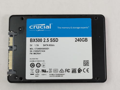 Lot of 20 Crucial BX500 CT240BX500SSD1 240 GB SATA III 2.5 in Solid State Drive