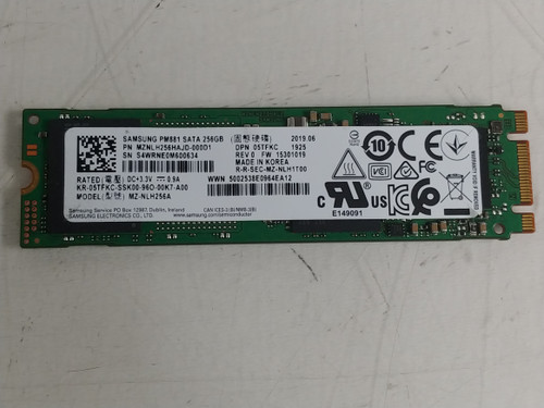Samsung PM881 MZ-NLH256A 256 GB M.2 80mm Solid State Drive