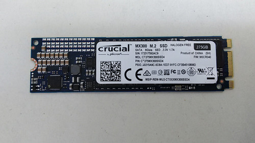 Lot of 2 Crucial MX300 CT275MX300SSD4 275 GB 80mm M.2 Solid State Drive