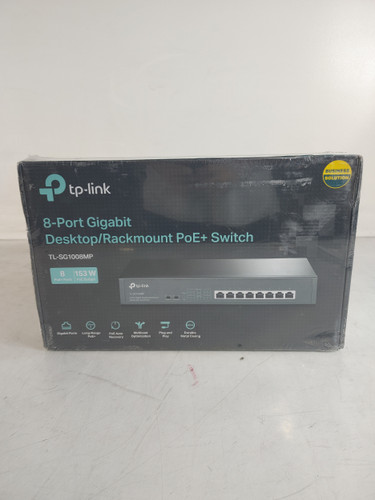 New TP-Link TL-SG1008MP 8-Port Gigabit PoE+ Switch