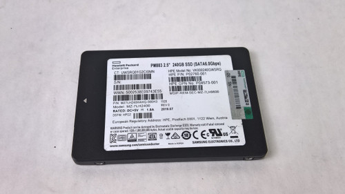 Lot of 20 Samsung HP PM883 MZ-7LH2400 240 GB SATA III 2.5 in Solid State Drive