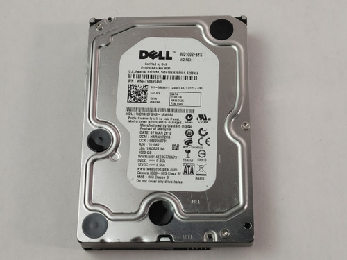 Lot of 5 Western Digital Dell WD1002FBYS 1 TB 3.5 in SATA II Enterprise Drive