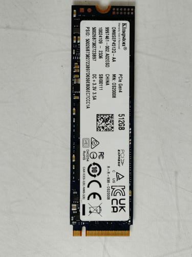 Kingston 0M8SEP4512Q 512 GB PCIe Gen4 80mm Solid State Drive