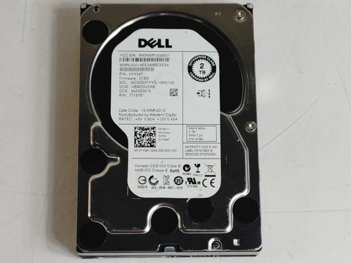 Western Digital Dell WD2000FYYG 2 TB SAS 2 3.5" Enterprise Hard Drive
