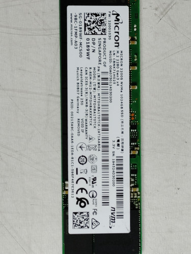 Micron MTFDHBA1T0TCK 1024GB NVMe 80mm Solid State Drive
