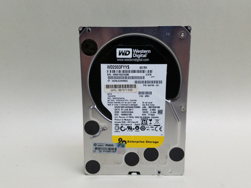 Lot of 10 Western Digital HP RE4 WD2003FYYS 2 TB SATA II 3.5 in Enterprise HDD