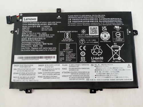 Lot of 10 Lenovo ThinkPad L15 4120 mAh 3 Cell 11.10 V Laptop Battery 5B10W13896