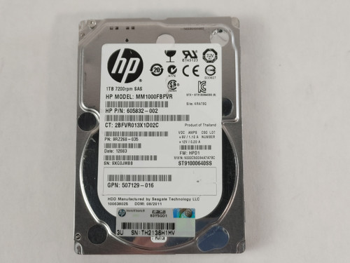 Seagate HP Constellation.2 ST91000640SS 1TB SAS 2 2.5 in Enterprise Hard Drive