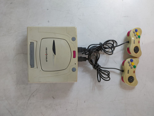 Sega HST-3220 Saturn Console with 2 Controllers For Parts