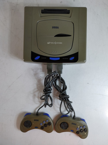 Sega HST-3200 Saturn Console with 2 Controllers For Parts