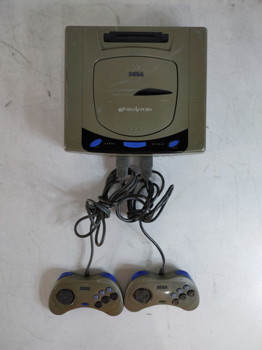 Sega HST-3200 Saturn Console with 2 Controllers For Parts