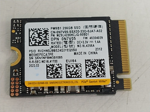 Lot of 2 Samsung PM9B1 MZ-9L4256A 256 GB NVMe 30mm Solid State Drive