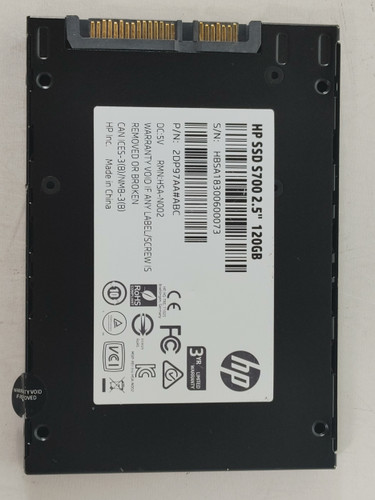 HP S700 2DP97AA#ABC 120 GB SATA III 2.5 in Solid State Drive