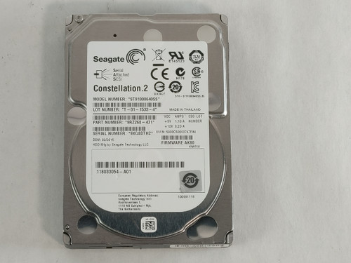 Lot of 2 Seagate EMC ST91000640SS 1 TB SAS 2 2.5 in Enterprise Drive
