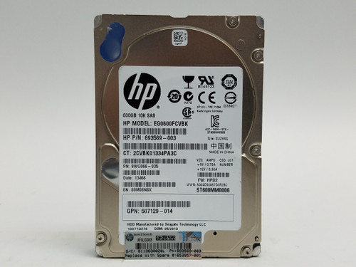 Lot of 2 Seagate HP ST600MM0006 600 GB SAS 2 2.5 in Enterprise Hard Drive