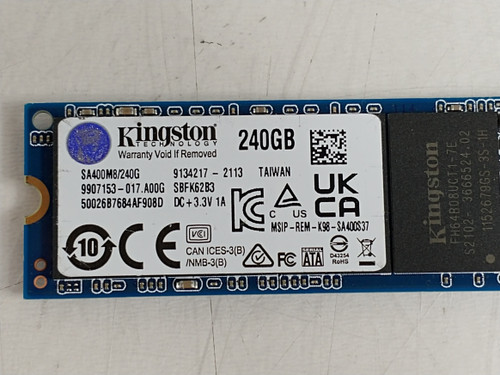Lot of 5 Kingston SA400M8/240G 240 GB M.2 80mm Solid State Drive