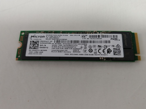 Micron 2200S MTFDHBA512TCK 512 GB M.2 2280 80mm NVMe Solid State Drive