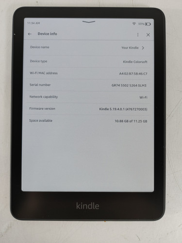 Amazon Kindle Colorsoft (1st Generation) 16 GB Kindle OS (WiFi Only)