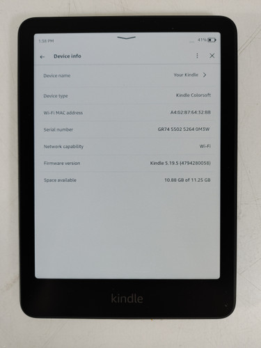 Amazon Kindle Colorsoft (1st Generation) 16 GB Kindle OS (WiFi Only)