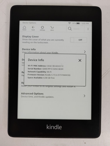 Amazon Kindle Paperwhite (10th Generation) PQ94WIF 8 GB Kindle OS (WiFi Only)