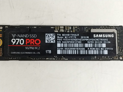 Samsung 970 PRO MZ-V7P1T0 1 TB NVMe 80mm Solid State Drive