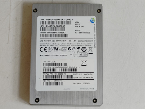 Samsung NetApp MZ-6ER8000 800 GB SATA II 2.5 in Solid State Drive