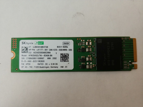 SK Hynix BC511 HFM256GDJTNI-82A0A 256 GB NVMe 80mm Solid State Drive