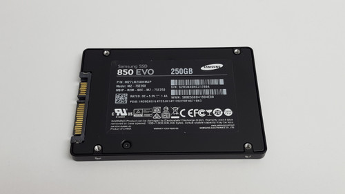 Lot of 2 Samsung 850 EVO MZ-75E250 250 GB 2.5 in SATA III Solid State Drive