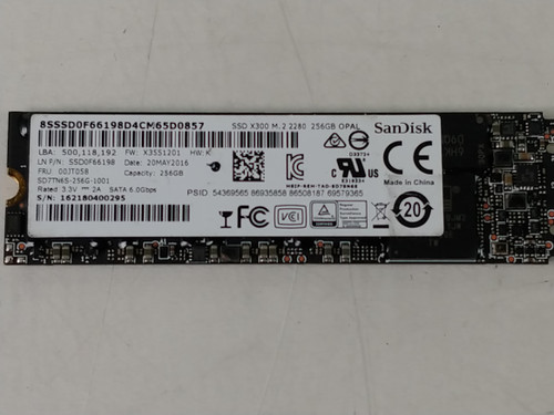SanDisk SD7TN6S-256G 256 GB X300 80mm Solid State Drive