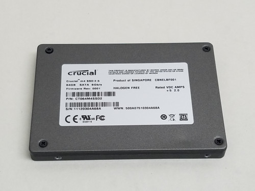 Crucial M4 CT064M4SSD2 64GB 2.5" SATA III Solid State Drive